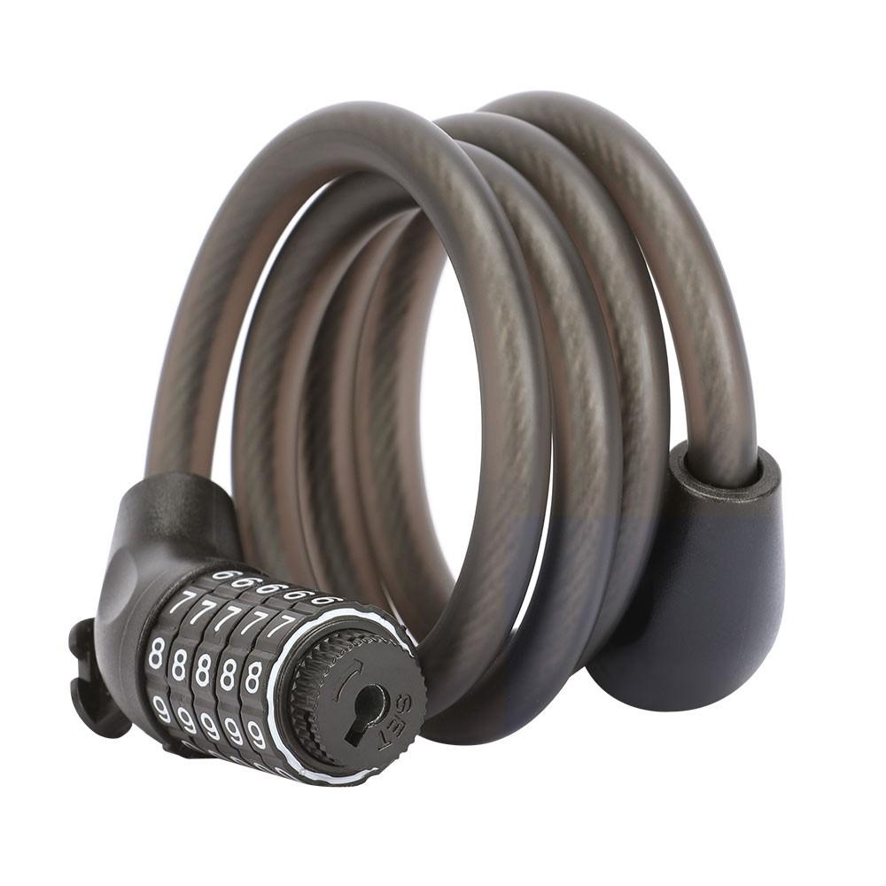 Черный тросовый замок 1,2 м
