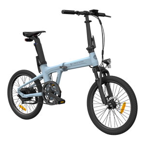Folding electric bicycle ADO A20S AIR with front suspension, blue product image