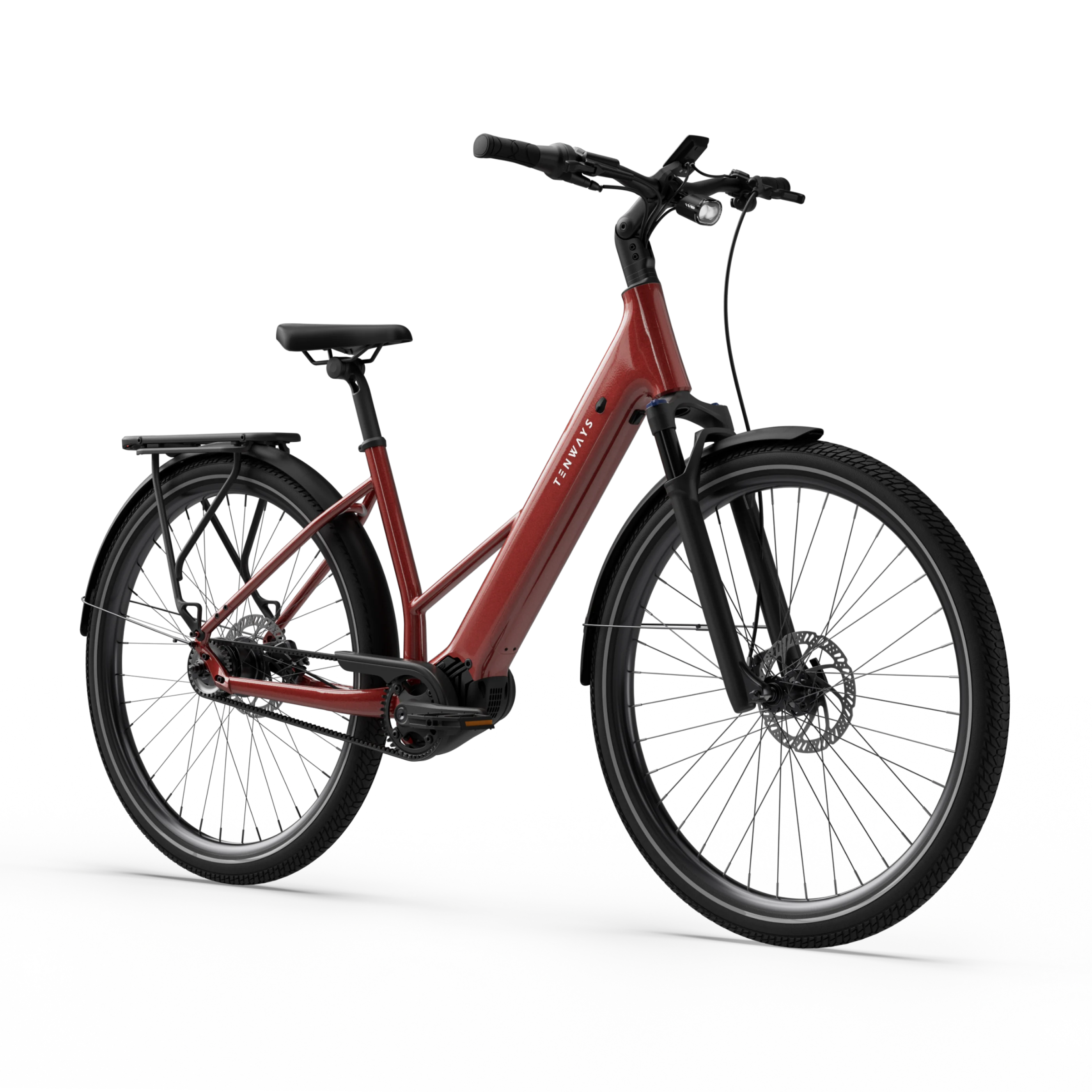 Electric bicycle TENWAYS Ago Air Belt, Velvet Red product image