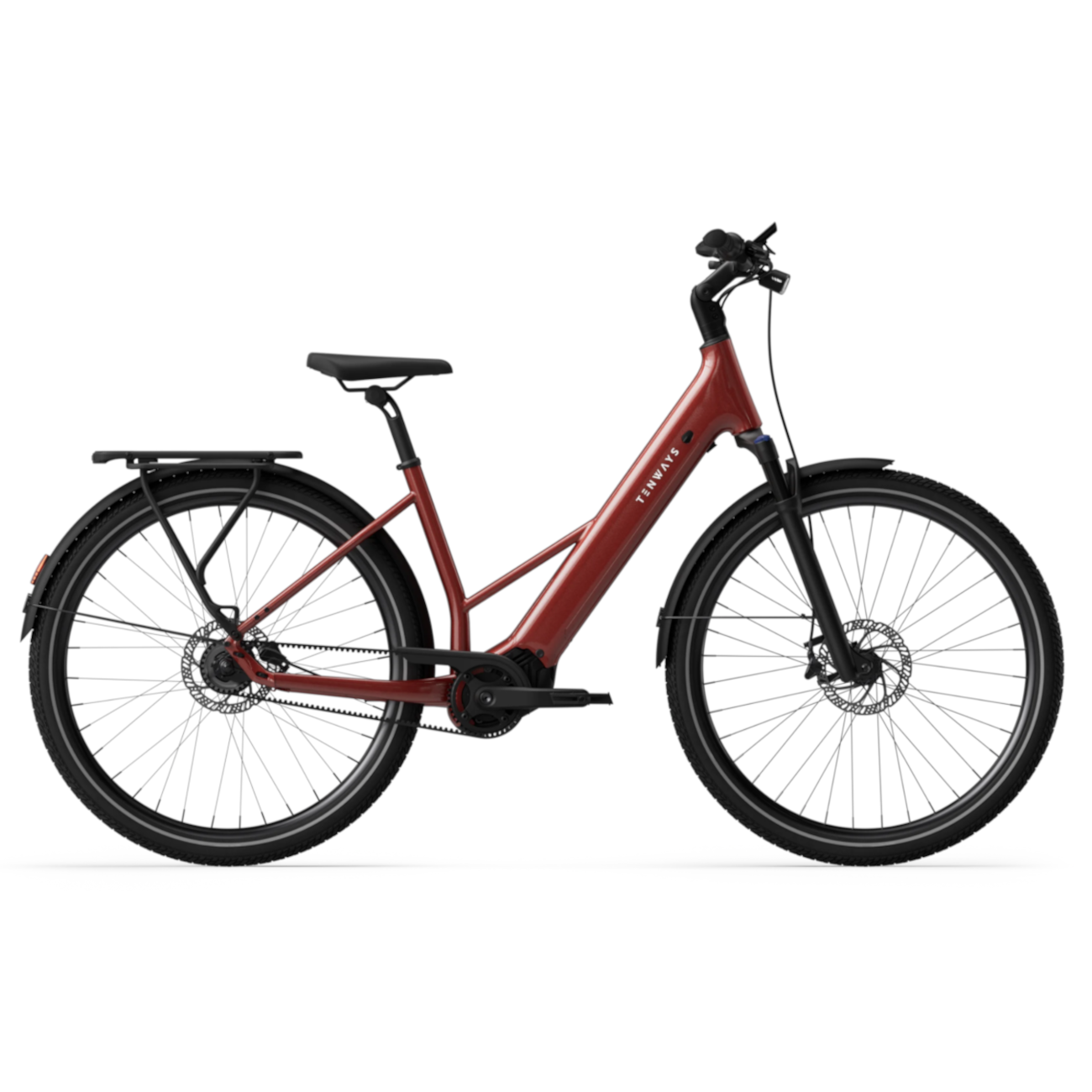 Electric bicycle TENWAYS Ago Air Belt, Velvet Red product image